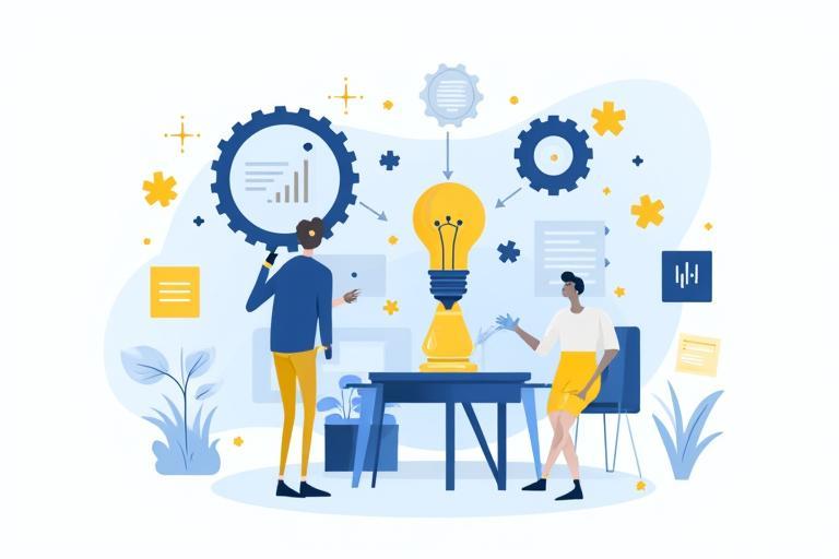 Изображение, символизирующее анализ проблем и поиск решений.
